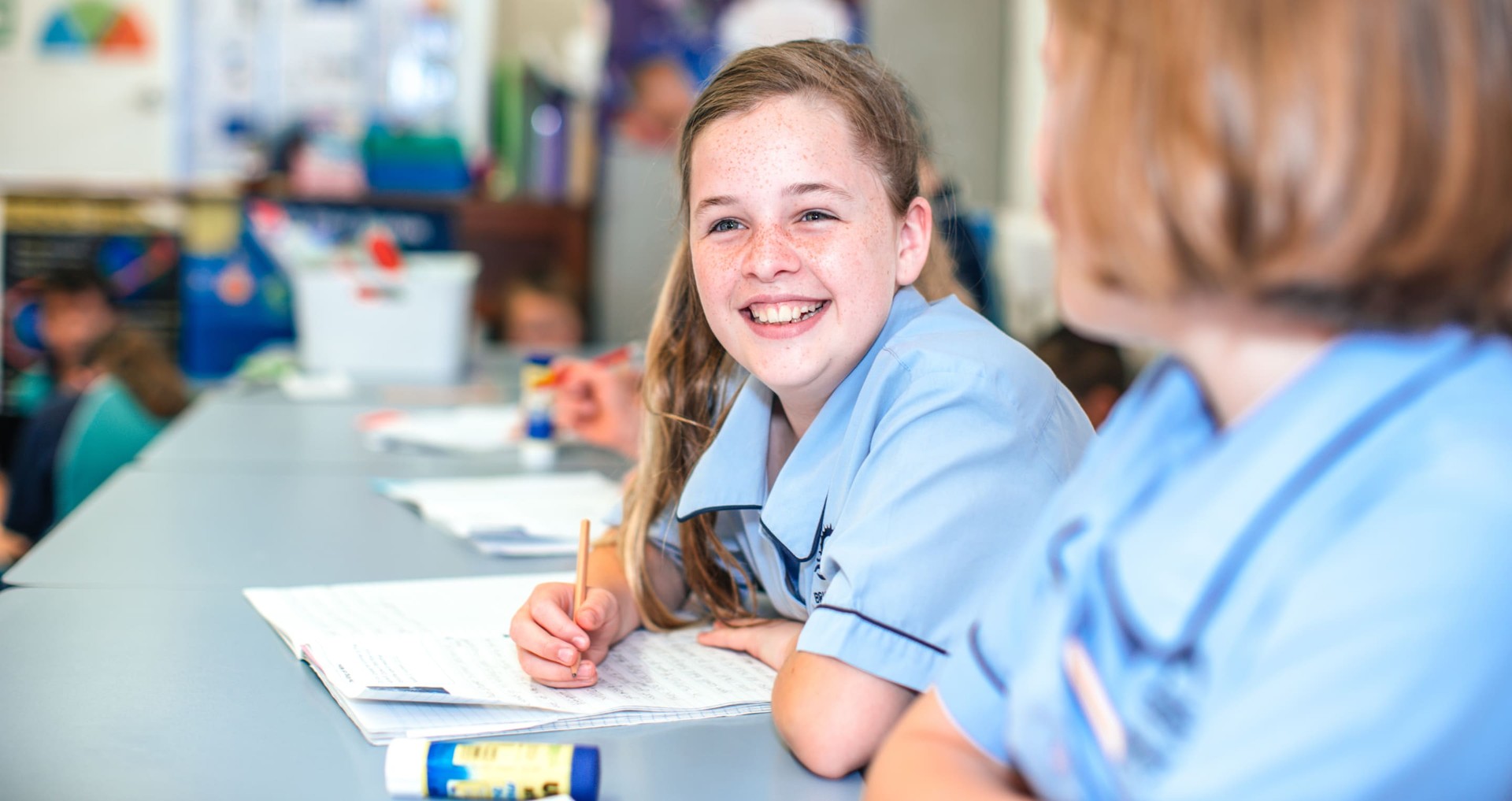 smiling year 7 student